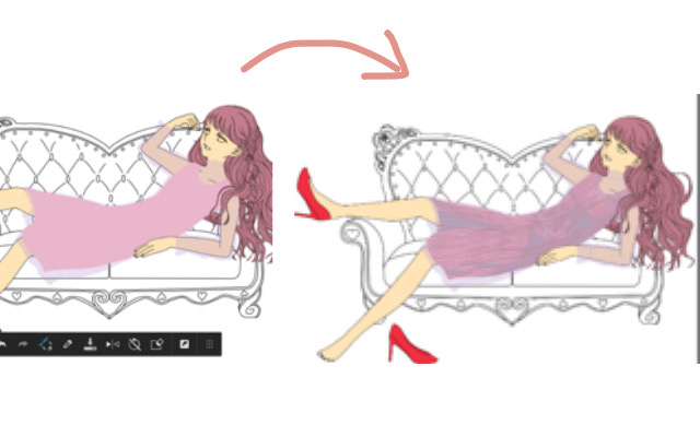 イラスト着色anSHEワンピース